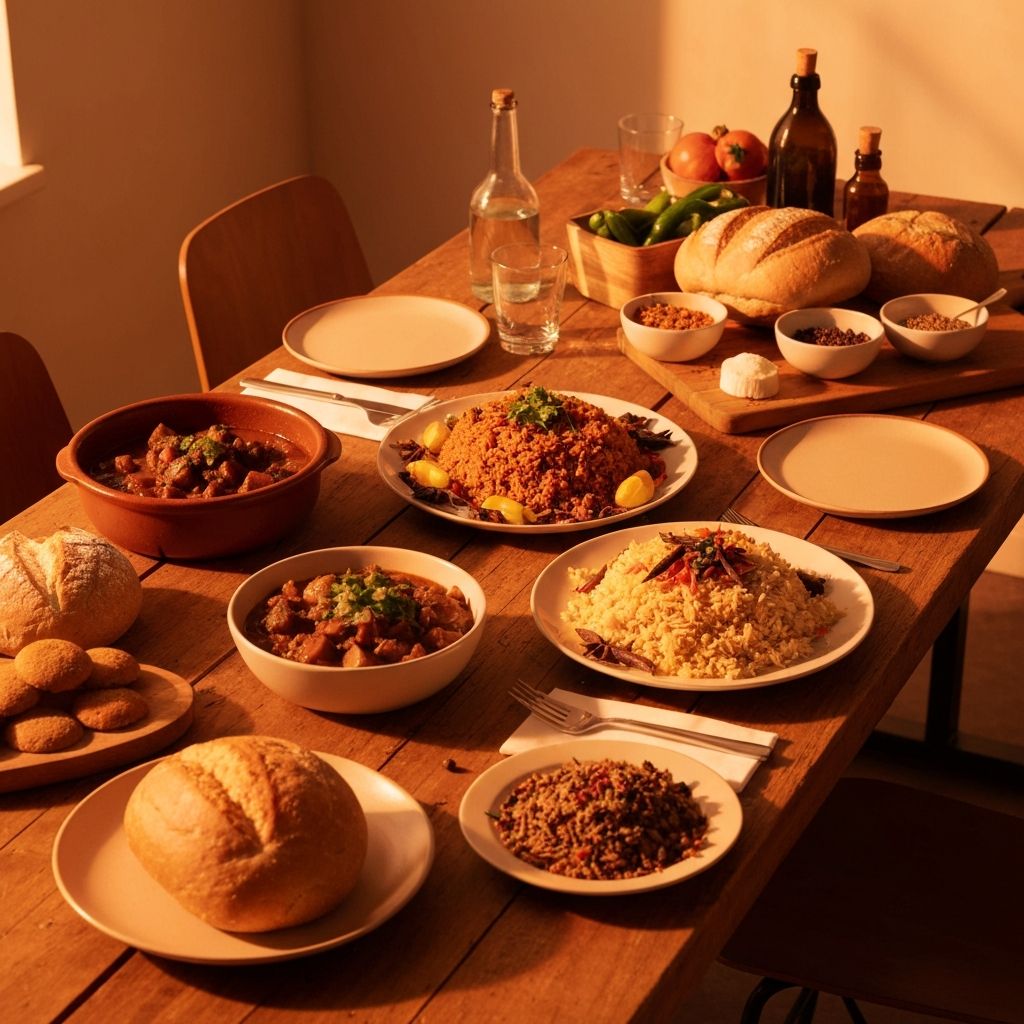 Traditionelle Lebensmittel verschiedener Kulturen